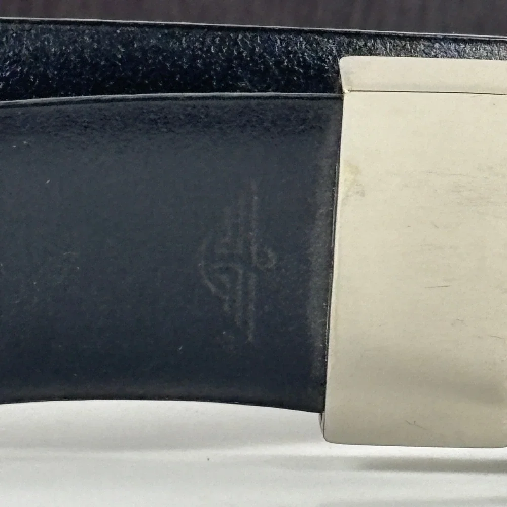 Dockers Reversible Belt Mens 34‎ Black Brown Leather Silver Swivel Buckle